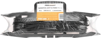 Удлинитель силовой PROconnect PROc-Uc (13-4913) 2x0.75кв.мм 1розет. 10м ПВС 6A пласт.рамка черный - купить недорого с доставкой в интернет-магазине