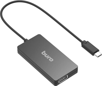 Разветвитель USB-C Buro BPH-C-1730 4порт. черный (BU-USBC-HUB-4U21) - купить недорого с доставкой в интернет-магазине