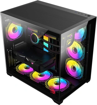 Корпус Bloody CC-122 черный без БП ATX 10x120mm 1xUSB2.0 1xUSB3.0 audio - купить недорого с доставкой в интернет-магазине