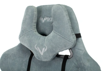 Кресло игровое Zombie VIKING KNIGHT Fabric серо-голубой Light-28 с подголов. крестов. металл - купить недорого с доставкой в интернет-магазине