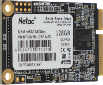 Накопитель SSD Netac SATA-III 128GB NT01N5M-128G-M3X N5M mSATA - купить недорого с доставкой в интернет-магазине
