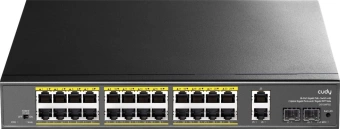 Коммутатор Cudy GS1026PS2 (L2) 26x1Гбит/с 2xКомбо(1000BASE-T/SFP) 2SFP 24PoE 300W неуправляемый - купить недорого с доставкой в интернет-магазине