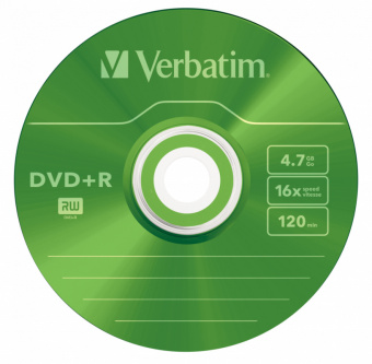 Диск DVD+R Verbatim 4.7Gb 16x Slim case (5шт) Color (43556) - купить недорого с доставкой в интернет-магазине