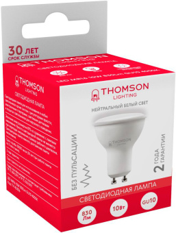 Лампа светодиодная Thomson TH-B2056 10Вт цок.:GU10 полусф. 220B св.свеч.бел.нейт. MR16 (упак.:1шт) - купить недорого с доставкой в интернет-магазине