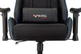 Кресло игровое Zombie VIKING 4 AERO черный/синий ткань/эко.кожа с подголов. крестов. пластик - купить недорого с доставкой в интернет-магазине