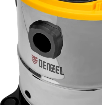 Строительный пылесос Denzel SVC15 1200Вт (уборка: сухая/сбор воды/выдув) серебристый - купить недорого с доставкой в интернет-магазине