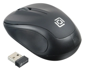 Мышь Оклик 665MW черный оптическая 1600dpi беспров. USB для ноутбука 3but (1025130) - купить недорого с доставкой в интернет-магазине