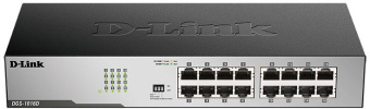 Коммутатор D-Link DGS-1016D/I 16G неуправляемый - купить недорого с доставкой в интернет-магазине