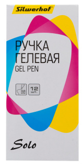 Ручка гелев. Silwerhof Solo d=0.5мм син. черн. кор.карт. сменный стержень игловидный пиш. наконечник линия 0.3мм - купить недорого с доставкой в интернет-магазине