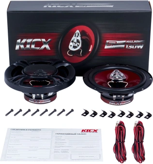 Колонки автомобильные Kicx SP 165 130Вт 90дБ 4Ом 16.5см (6 1/2дюйм) (ком.:2кол.) коаксиальные трехполосные - купить недорого с доставкой в интернет-магазине