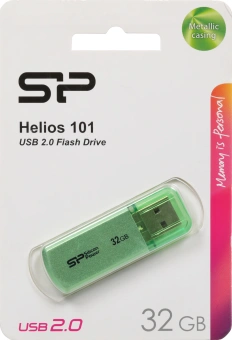 Флеш Диск Silicon Power 32GB Helios 101 SP032GBUF2101V1N USB2.0 зеленый - купить недорого с доставкой в интернет-магазине