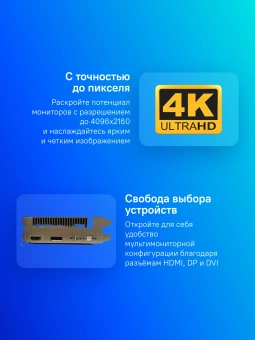 Видеокарта Biostar PCI-E 3.0 VN1055XF41 NVIDIA GeForce GTX 1050 4Gb 128bit GDDR5 1354/7000 DVIx1 HDMIx1 DPx1 HDCP Ret - купить недорого с доставкой в интернет-магазине