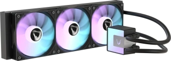 Система водяного охлаждения Formula Ice Jet Glow 360 ARGB Soc-AM5/AM4/1200/2066/1700/1851 черный 4-pin 1-27dB Al+Cu 300W 2020gr Ret (ICE JET GLOW 360 BK) - купить недорого с доставкой в интернет-магазине
