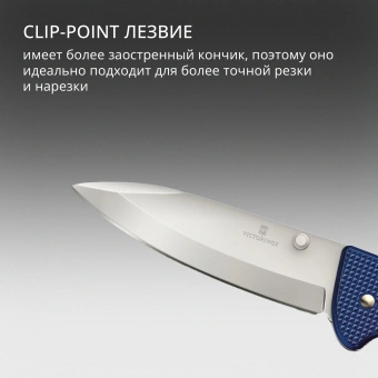 Нож перочинный Victorinox Evoke Alox (0.9415.D221) 136мм 5функц. синий/красный подар.коробка в комплекте: паракорд - купить недорого с доставкой в интернет-магазине