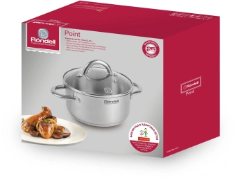 Кастрюля Rondell Point RDS-1310 2л. d=18см (с крышкой) стальной - купить недорого с доставкой в интернет-магазине
