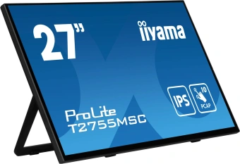 Монитор Iiyama 27" ProLite T2755MSC-B1 черный IPS LED 16:9 HDMI M/M матовая 400cd 178гр/178гр 1920x1080 60Hz DP FHD USB Touch 5.8кг - купить недорого с доставкой в интернет-магазине