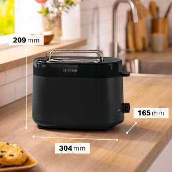 Тостер Bosch TAT2M123 950Вт черный - купить недорого с доставкой в интернет-магазине