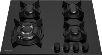 Газовая варочная поверхность Weissgauff HGG 640 BGB черный - купить недорого с доставкой в интернет-магазине
