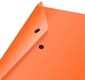 Конверт на кнопке Бюрократ Double Neon DNEPK803A4OR A4 гориз. пластик 0.15мм оранжевый - купить недорого с доставкой в интернет-магазине