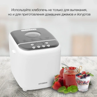 Хлебопечь Hyundai HYBM-3086 600Вт белый/серебристый - купить недорого с доставкой в интернет-магазине