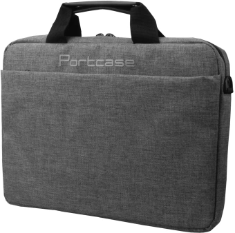 Сумка для ноутбука 14" Portcase KCB-164 серый полиэстер (KCB-164 GREY) - купить недорого с доставкой в интернет-магазине