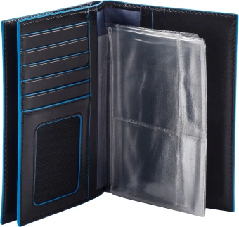 Обложка для документов Piquadro Blue Square PP5246B2R/N черный натур.кожа - купить недорого с доставкой в интернет-магазине