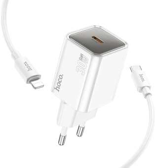 Сетевое зар./устр. Hoco N47 Glorious 30W 3A (PD) белый (PD30W 35363) - купить недорого с доставкой в интернет-магазине