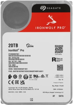 Жесткий диск Seagate SATA-III 20TB ST20000NT001 NAS Ironwolf Pro 512E (7200rpm) 256Mb 3.5" - купить недорого с доставкой в интернет-магазине