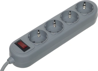 Сетевой фильтр Defender ES Lite 1.8м (4 розетки) серый (коробка) - купить недорого с доставкой в интернет-магазине