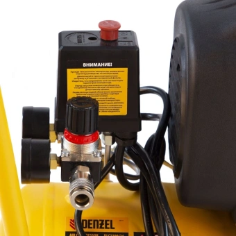Компрессор поршневой Denzel DLC1300/24 безмасляный 206л/мин 24л 1300Вт желтый/черный - купить недорого с доставкой в интернет-магазине