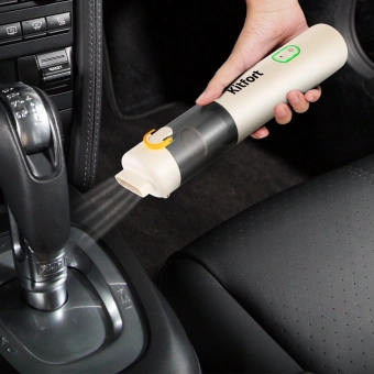 Пылесос ручной Kitfort КТ-5199 90Вт белый/серый - купить недорого с доставкой в интернет-магазине