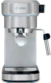 Кофеварка рожковая Vitek VT-1509 870Вт серебристый - купить недорого с доставкой в интернет-магазине