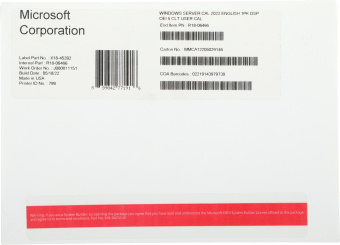 ПО Microsoft Windows Server CAL 2022 English 1pk DSP OEI 5 Clt User CAL (R18-06466) - купить недорого с доставкой в интернет-магазине