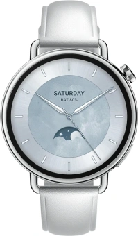 Смарт-часы Xiaomi Watch S4 41мм 1.32" AMOLED корп.серебристый рем.белый разм.брасл.:120-190 мм (BHR07VUGL) - купить недорого с доставкой в интернет-магазине