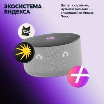 Умная колонка Yandex Станция Мини 3 Алиса серый 12W 1.0 BT/Wi-Fi (YNDX-00027GRY) - купить недорого с доставкой в интернет-магазине