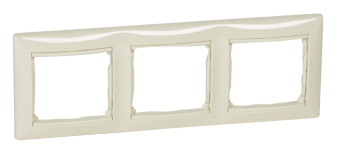 Рамка Legrand Valena 774353 накладная 3x горизонтальный монтаж поликарбонат слоновая кость - купить недорого с доставкой в интернет-магазине