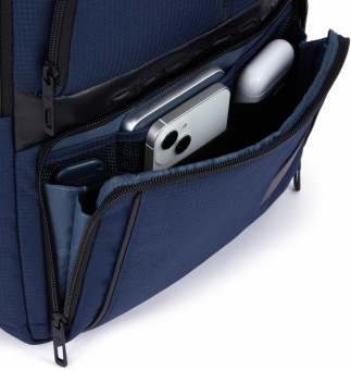 Рюкзак Piquadro Wollem CA6238W129/BLU синий полиэстер/натур.кожа - купить недорого с доставкой в интернет-магазине