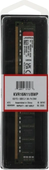 Память DDR3 8GB 1600MHz Kingston KVR16N11/8WP Valueram RTL PC3-12800 CL11 DIMM 240-pin 1.5В dual rank Ret - купить недорого с доставкой в интернет-магазине