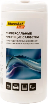 Салфетки Silwerhof Daily универсальные туба 100шт влажных - купить недорого с доставкой в интернет-магазине