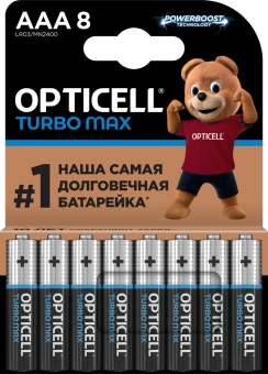 Батарея Opticell Turbo MAX LR03 AAA (8шт) блистер - купить недорого с доставкой в интернет-магазине