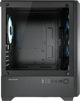 Корпус Accord ACC-195M черный без БП mATX 8x120mm 2xUSB2.0 1xUSB3.0 audio bott PSU - купить недорого с доставкой в интернет-магазине