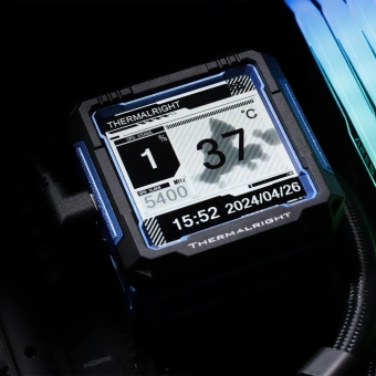 Система водяного охлаждения Thermalright Frozen Warframe Pro 360 Soc-AM5/AM4/1151/1200/2066/2011/1700 черный 4-pin 29.6dB Al LCD Ret (F-WFRAME-PRO-360-BL) - купить недорого с доставкой в интернет-магазине