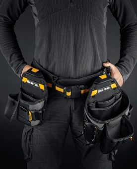 Сумка для инструментов Kraftool KBS-3 17карм. черный/желтый (38762) - купить недорого с доставкой в интернет-магазине