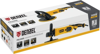 Полировальная машина Denzel CP-180 1400Вт 3000об/мин рез.шпин.:M14 d=180мм (27701) - купить недорого с доставкой в интернет-магазине