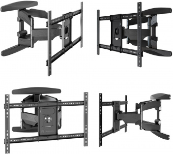 Кронштейн для телевизора Onkron M6L черный 40"-75" макс.45.5кг настенный поворот и наклон - купить недорого с доставкой в интернет-магазине