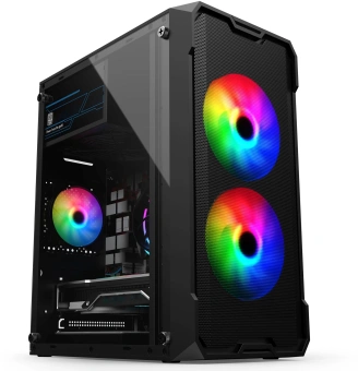 Корпус Оклик OCC-MN301 черный без БП mATX 1x80mm 2x120mm 1xUSB2.0 1xUSB3.0 audio - купить недорого с доставкой в интернет-магазине