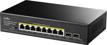 Коммутатор Cudy GS1008PS2 (L2) 8x1Гбит/с 2SFP 8PoE+ 120W неуправляемый - купить недорого с доставкой в интернет-магазине