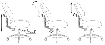 Кресло детское Бюрократ KD-4 зеленый карандаши крестов. пластик - купить недорого с доставкой в интернет-магазине