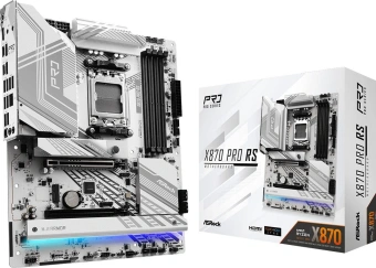 Материнская плата Asrock X870 PRO RS Socket AM5 AMD X870 4xDDR5 ATX AC`97 8ch(7.1) 2.5Gg RAID+HDMI - купить недорого с доставкой в интернет-магазине