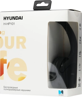 Гарнитура накладные Hyundai H-HP101 черный беспроводные bluetooth оголовье - купить недорого с доставкой в интернет-магазине